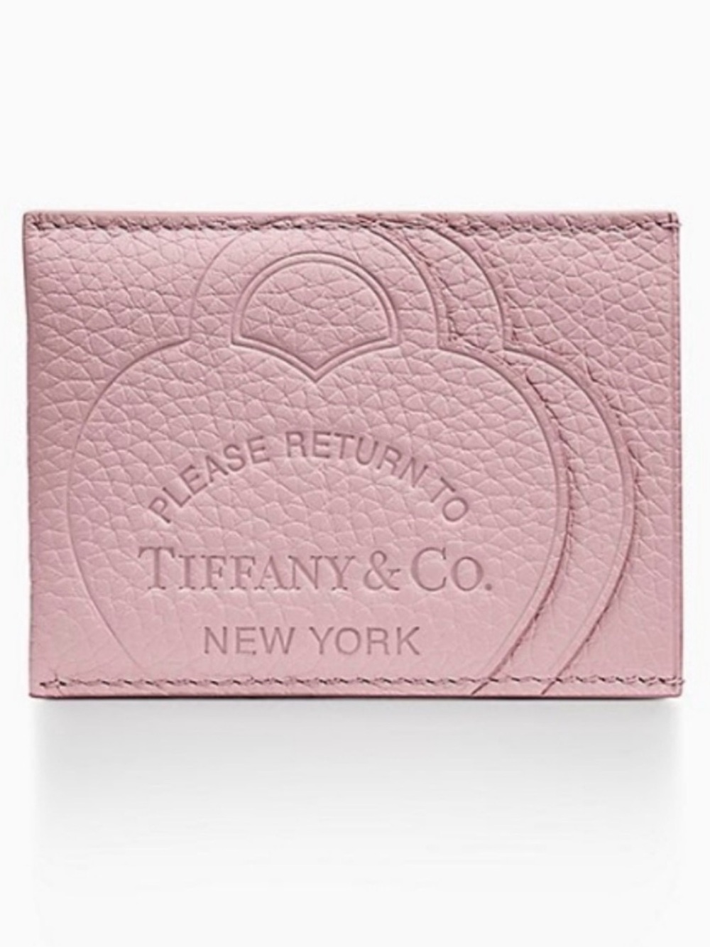 New Tiffany & Co Return To Tiffany Heart Pink Leather Card Holder Case W Pouch